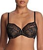 Color:Black/Cafe - Image 1 - Feathers Refresh Full-Fit Cut & Sewn Bra