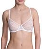 Natori Flora Unlined Balconette Underwire Bra, Color:White - Image 1