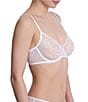 Natori Flora Unlined Balconette Underwire Bra, Color:White - Image 3