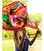 Natori Garbo Print Silk Long Square Scarf - Image 4