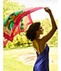 Natori Garbo Print Silk Long Square Scarf - Image 5