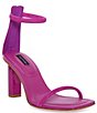 Color:Orchid - Image 1 - Glow3 Suede Ankle Strap Square Toe Dress Sandals