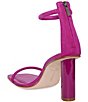 Color:Orchid - Image 3 - Glow3 Suede Ankle Strap Square Toe Dress Sandals
