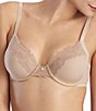Color:Cafe - Image 1 - Hidden Glamour Full-Busted U-Back Lace-Trimmed Contour Underwire Bra