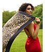 Natori Jaguar Print Long Silk Square Scarf - Image 4