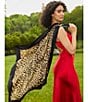 Natori Jaguar Print Long Silk Square Scarf - Image 5