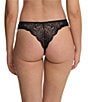 Natori Persuasion Stretch Lace Thong, Color:Black - Image 2