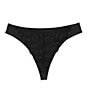 Natori Persuasion Stretch Lace Thong, Color:Black - Image 5