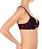Color:Cabernet Kyoto - Image 3 - Pure Luxe Floral Print Seamless Full-Busted Underwire U-Back Contour T-Shirt Bra