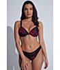Color:Cabernet Kyoto - Image 4 - Pure Luxe Floral Print Seamless Full-Busted Underwire U-Back Contour T-Shirt Bra