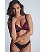 Color:Cabernet Kyoto - Image 5 - Pure Luxe Floral Print Seamless Full-Busted Underwire U-Back Contour T-Shirt Bra