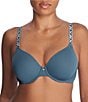 Color:Stellar Ivory - Image 1 - Pure Luxe Seamless Full-Busted Underwire U-Back Contour T-Shirt Bra
