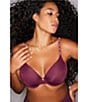 Natori Pure Luxe Seamless Full-Busted Underwire U-Back Contour T-Shirt Bra, Color:Fig/Red Stone - Image 7