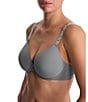 Natori Pure Luxe Seamless Full-Busted Underwire U-Back Contour T-Shirt Bra, Color:Seaglass/Mink - Image 4