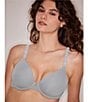 Natori Pure Luxe Seamless Full-Busted Underwire U-Back Contour T-Shirt Bra, Color:Seaglass/Mink - Image 6