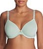 Color:Morning Dew/Smoky - Image 1 - Pure Luxe Seamless Full-Busted Underwire U-Back Contour T-Shirt Bra