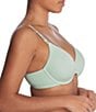 Color:Morning Dew/Smoky - Image 3 - Pure Luxe Seamless Full-Busted Underwire U-Back Contour T-Shirt Bra