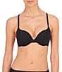 Color:Black - Image 1 - Sheer Glamour Push-Up Underwire Bra