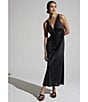 Color:Black - Image 3 - Slinky Knit Sleeveless Deep V-Neck Aphrodite Nightgown