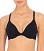 Color:Black - Image 1 - Smooth Comfort Full Fit Front Close Underwire Racerback T-Shirt Bra