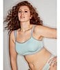 Color:Morning Dew/Smokey - Image 5 - Yogi Seamless Convertible U-Back to Racerback Full-Busted Contour Underwire Sports Bra