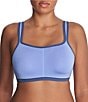 Color:French Blue/Night Blue - Image 1 - Yogi Seamless Convertible U-Back to Racerback Full-Busted Contour Underwire Sports Bra