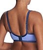 Color:French Blue/Night Blue - Image 2 - Yogi Seamless Convertible U-Back to Racerback Full-Busted Contour Underwire Sports Bra