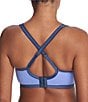 Color:French Blue/Night Blue - Image 3 - Yogi Seamless Convertible U-Back to Racerback Full-Busted Contour Underwire Sports Bra
