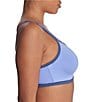Color:French Blue/Night Blue - Image 4 - Yogi Seamless Convertible U-Back to Racerback Full-Busted Contour Underwire Sports Bra