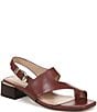 Naturalizer 27 EDIT Audra Leather Toe Loop Stack Heel Sandals - Image 1