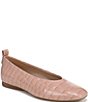 Naturalizer 27 EDIT Carla Croco Embossed Leather Square Toe Ballet Flats - Image 1
