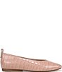 Naturalizer 27 EDIT Carla Croco Embossed Leather Square Toe Ballet Flats - Image 3