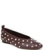 Naturalizer 27 EDIT Carla Stud Leather Square Toe Ballet Flats - Image 1