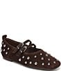 Naturalizer 27 EDIT Dawn Studded Suede Square Toe Mary Jane Flats - Image 1