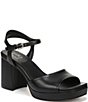 Naturalizer 27 EDIT Paige Leather Platform Block Heel Sandals - Image 1