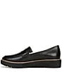 Color:Black Leather - Image 5 - Adiline Leather Slip-On Lightweight Wedge Loafers