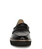 Color:Black Leather - Image 6 - Adiline Leather Slip-On Lightweight Wedge Loafers
