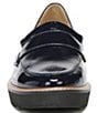 Color:Navy/Black - Image 6 - Adiline Patent Leather Slip-On Platform Loafers