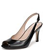 Naturalizer Alexa Leather Peep Toe Slingback Dress Heels - Image 6