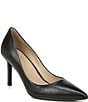 Color:Black - Image 1 - Anna Leather Pointed Toe Pumps