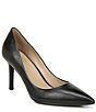 Color:Black - Image 1 - Anna Leather Pointed Toe Pumps