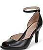 Naturalizer Asha Leather Ankle Strap Peep Toe Dress Pumps - Image 6