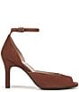 Naturalizer Asha Suede Ankle Strap Peep Toe Dress Pumps - Image 2