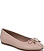 Naturalizer Ashlyn Snake Embossed Leather Bow Ballet Flats - Image 1
