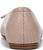 Naturalizer Ashlyn Snake Embossed Leather Bow Ballet Flats - Image 3