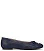 Naturalizer Ashlyn Snake Embossed Suede Bow Ballet Flats - Image 2