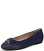 Naturalizer Ashlyn Snake Embossed Suede Bow Ballet Flats - Image 6