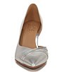 Color:Silver - Image 6 - Aubrey Metallic Leather Pointed Toe D'orsay Pumps