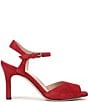 Naturalizer Autumn Suede Ankle Strap Peep Toe Dress Pumps - Image 2