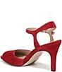 Naturalizer Autumn Suede Ankle Strap Peep Toe Dress Pumps - Image 4
